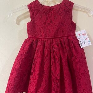 Girls red dress size 2T- Mia & Mimi